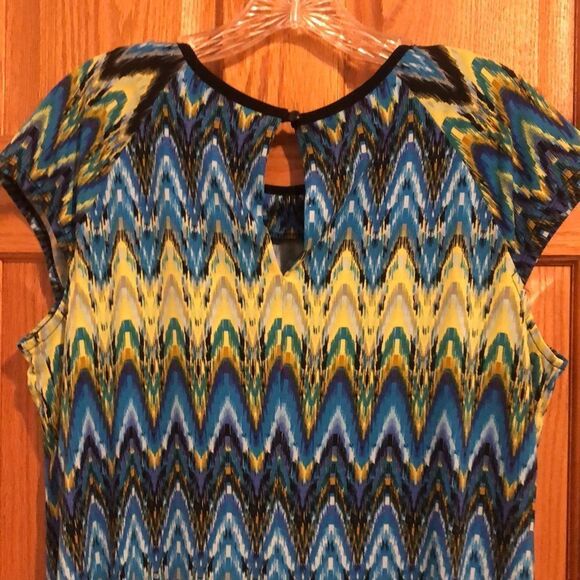 Ronni Nicole Women’s Size 12 Round Neckline Cap Sleeve Printed Summer Dress - Picture 9 of 14